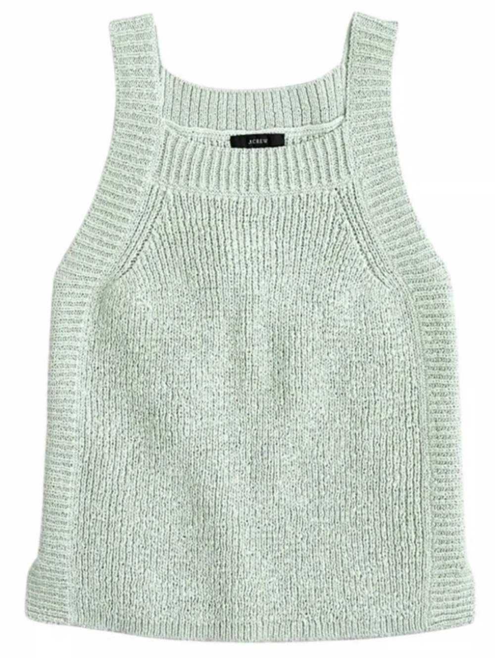 J. Crew Point Sur Pastel Mint Green Knit Sweater Tank Top Sz M